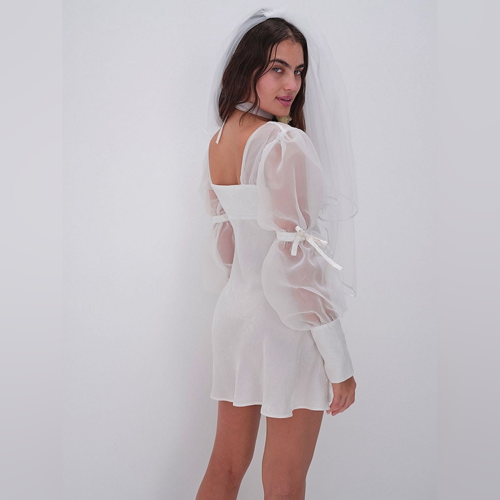 🍾 2xs HP 🥂 💐 For Love and Lemons Gabrielle Mini Dress 💐 - Picture 2 of 16